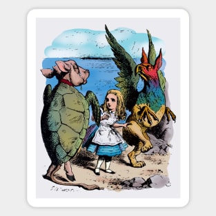 Alice and the Mock Turtle Magnet